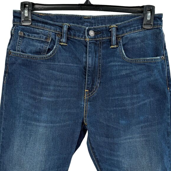 Levi’s 512 SZ 32x30 Jeans Pockets Zip-Fly Whiskered Medium Wash Blue Mens - Picture 2 of 10